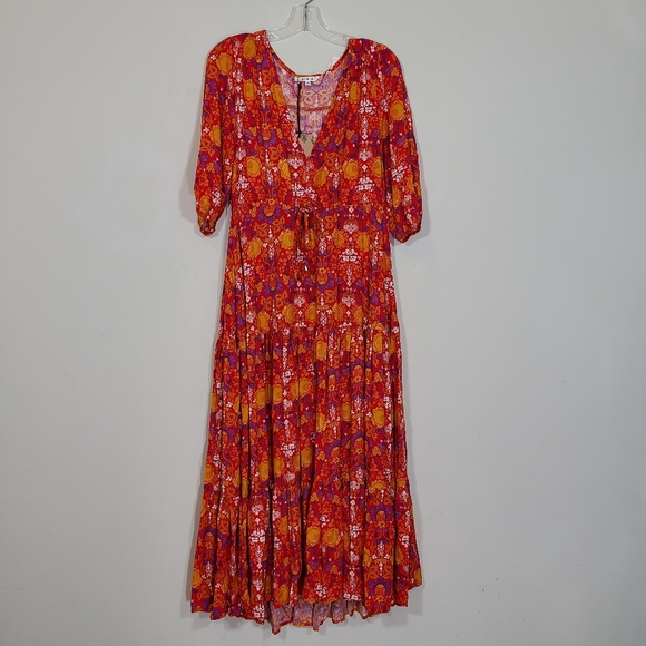 Abel The Label Floral Prairie Maxi Dress Size XS - Picture 1 of 11